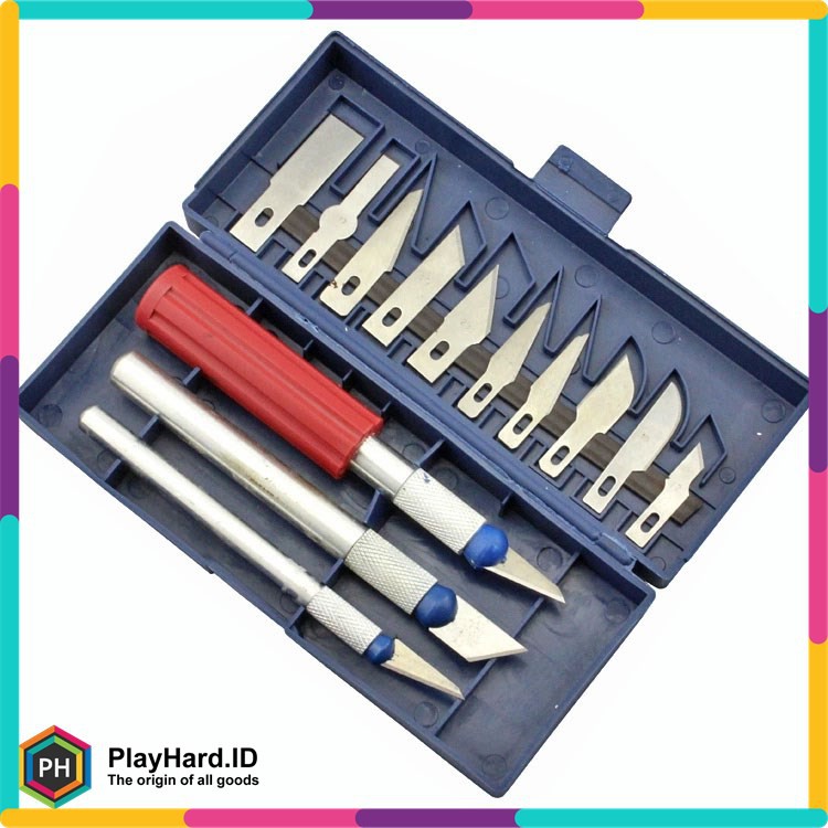

Set Pisau Ukir Seni 13 in 1 Crafting Art Knife with 3 Handle