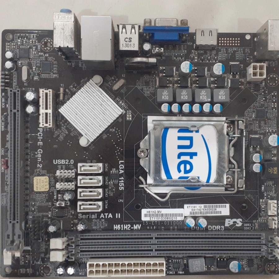 MOTHERBOARD H61 ECS HDMI LGA SOCKET 1155