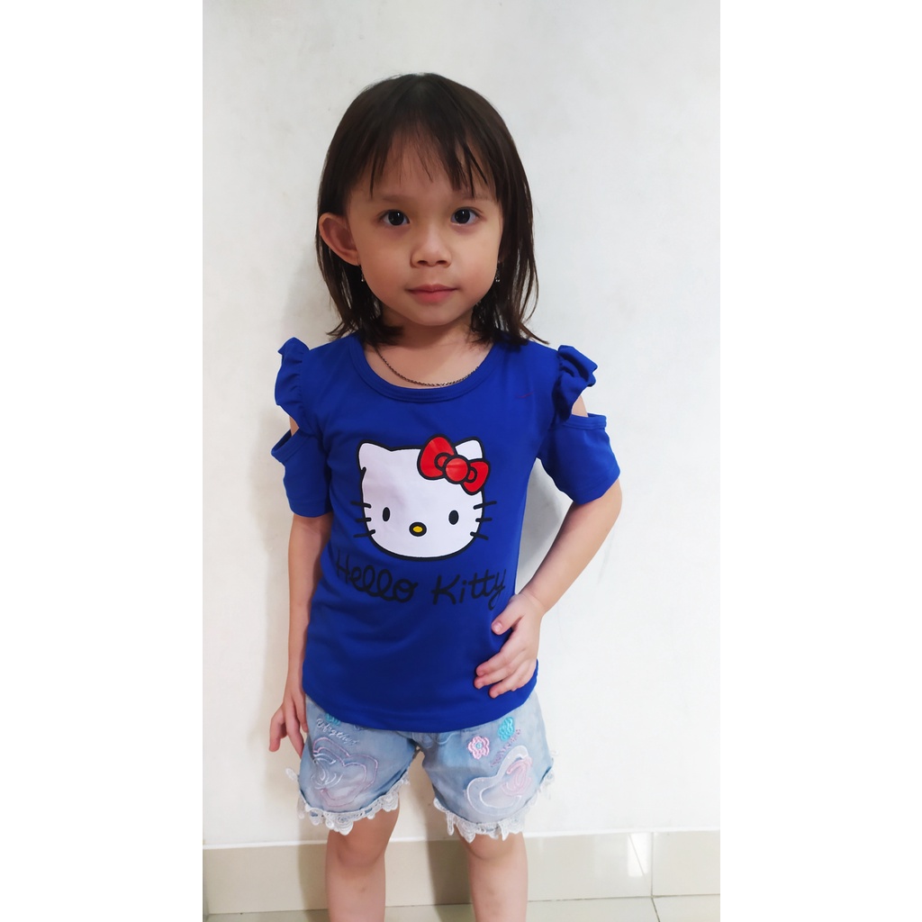 VISION ONLINE-KAOS BAJU P271 HK SABRINA KERUT ANAK PEREMPUAN 1 2 3 TAHUN MURAH KEKINIAN LUCU KOREA