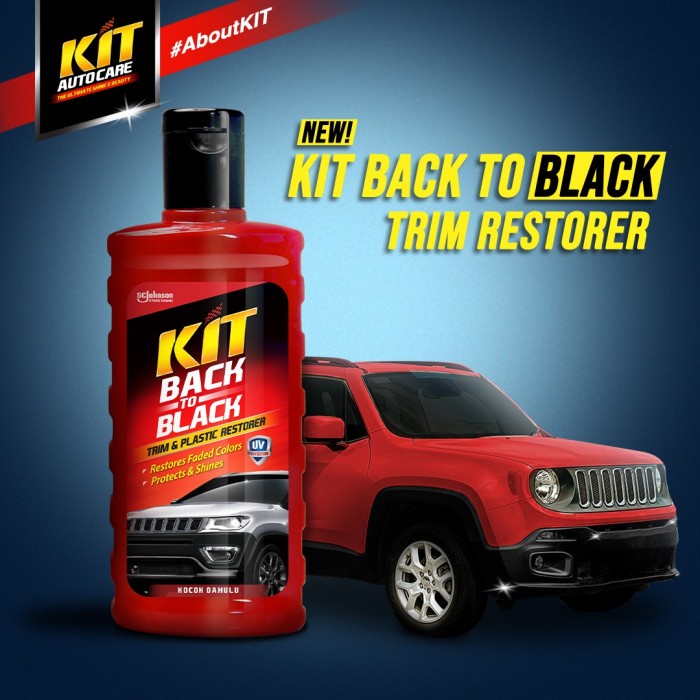 Kit Back To Black 250 ml Trim &amp; Plastic Restorer Penghitam Body Mobil