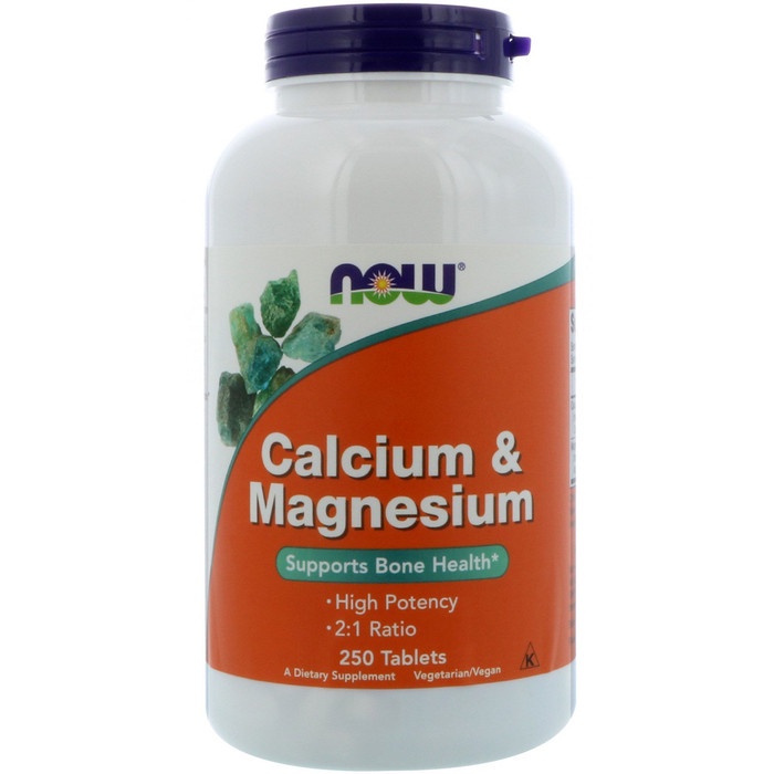 Now Foods Calcium & Magnesium 250 Tablets/Calcium/ Kalsium