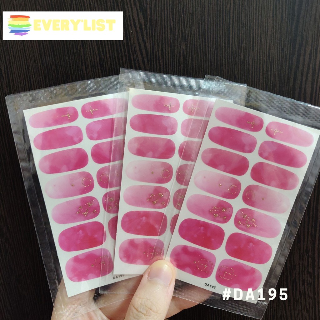 Stiker Kuku High End Motif Kartun 3D Nail Sticker 14PCS [DA185-DA200]