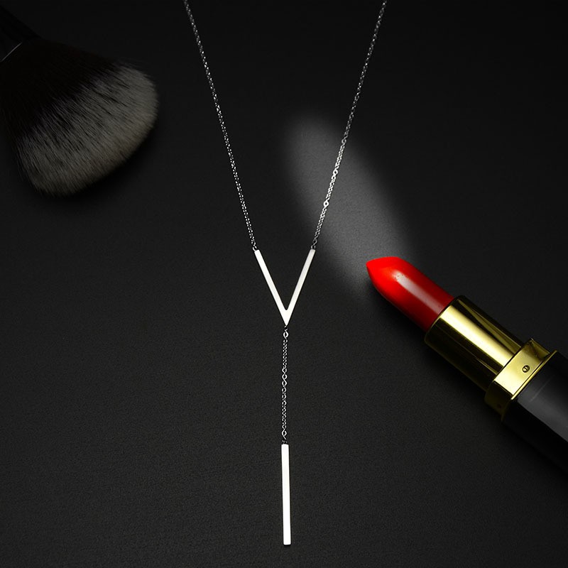 [New] Kalung fashion aksesoris titanium mini korea hadiah wanita 316L anti karat KK137