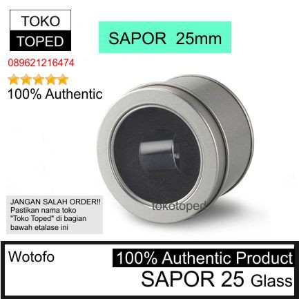 Authentic Wotofo SAPOR 25 Replacement Glass | 25mm kaca pengganti vape