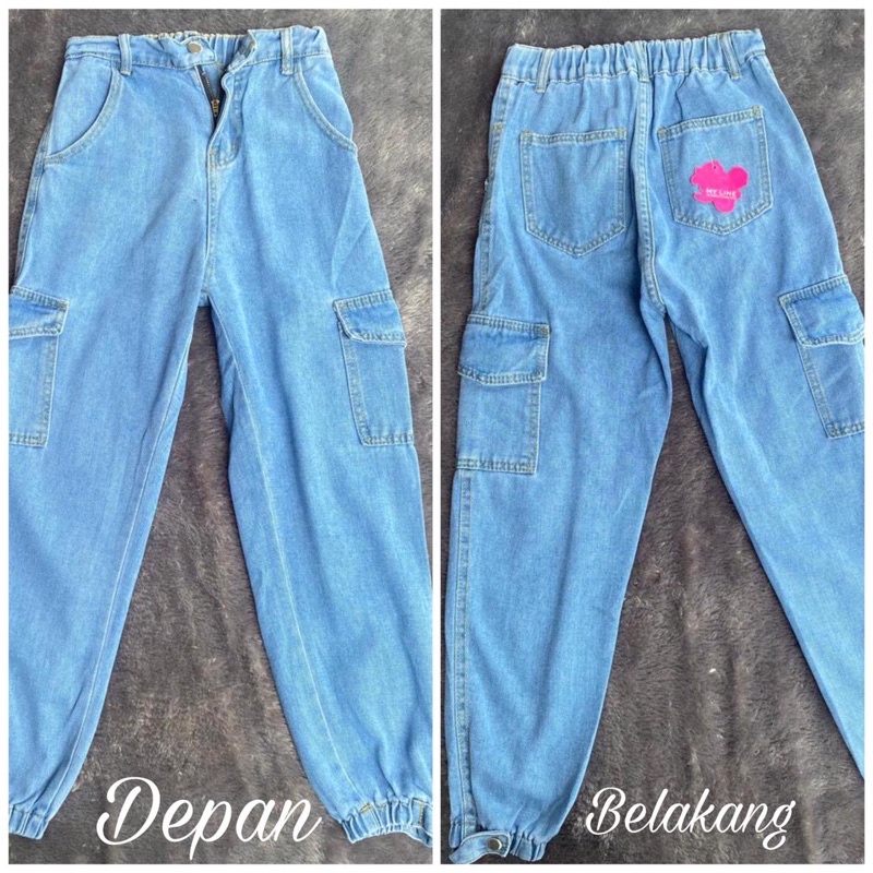 youngmoodis size anak abg tanggung remaja celana bahan jeans lembut tebal import