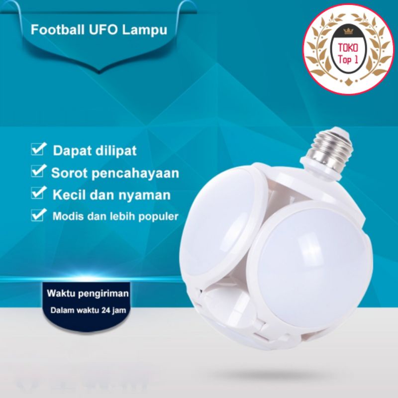 LAMPU BOHLAM LIPAT MODEL BOLA 28WATT / LAMPU FOOT BALL UFO LED 28 WATT