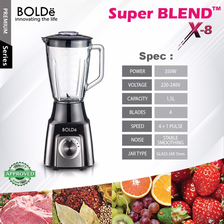 Blender BOLDe Super Blend X-8 SuperBlend X8 - Hitam