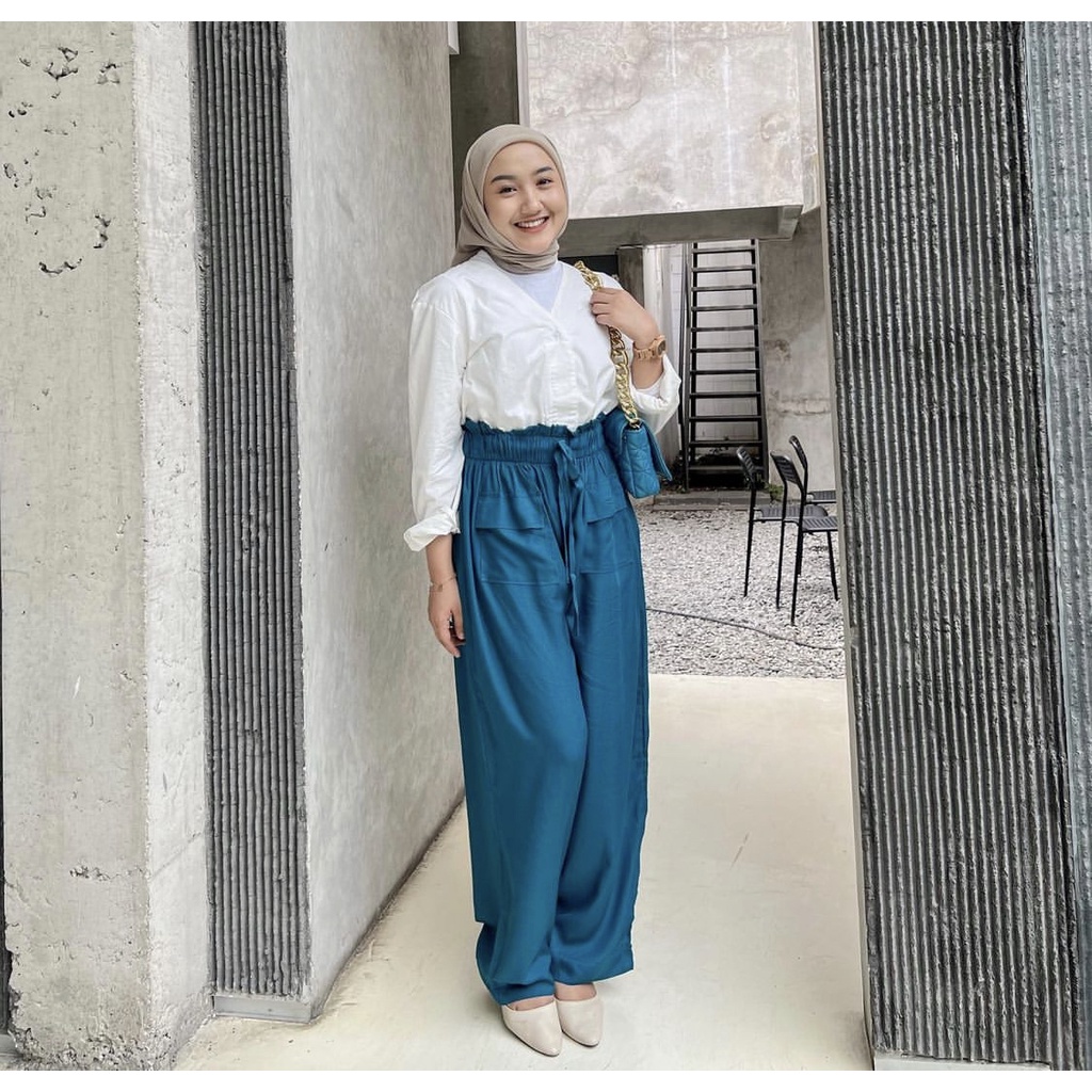 kulot wanita/ celana kullot wanita Luna pants kulot highwaits