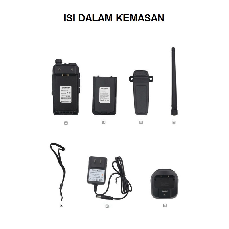 BAOFENG UV-10R - Portable Two-Way Dual Band Radio Walkie Talkie 16W - Radio Panggil Dua Arah - Power 16W hingga Jarak 15 KM