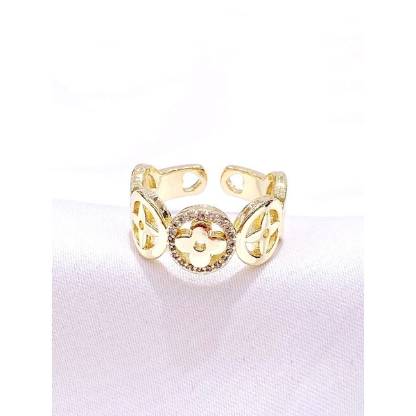 Cincin Titanium Asli gold free size Premium Quality Anti Karat Anti Alergi Ring Import Ct18