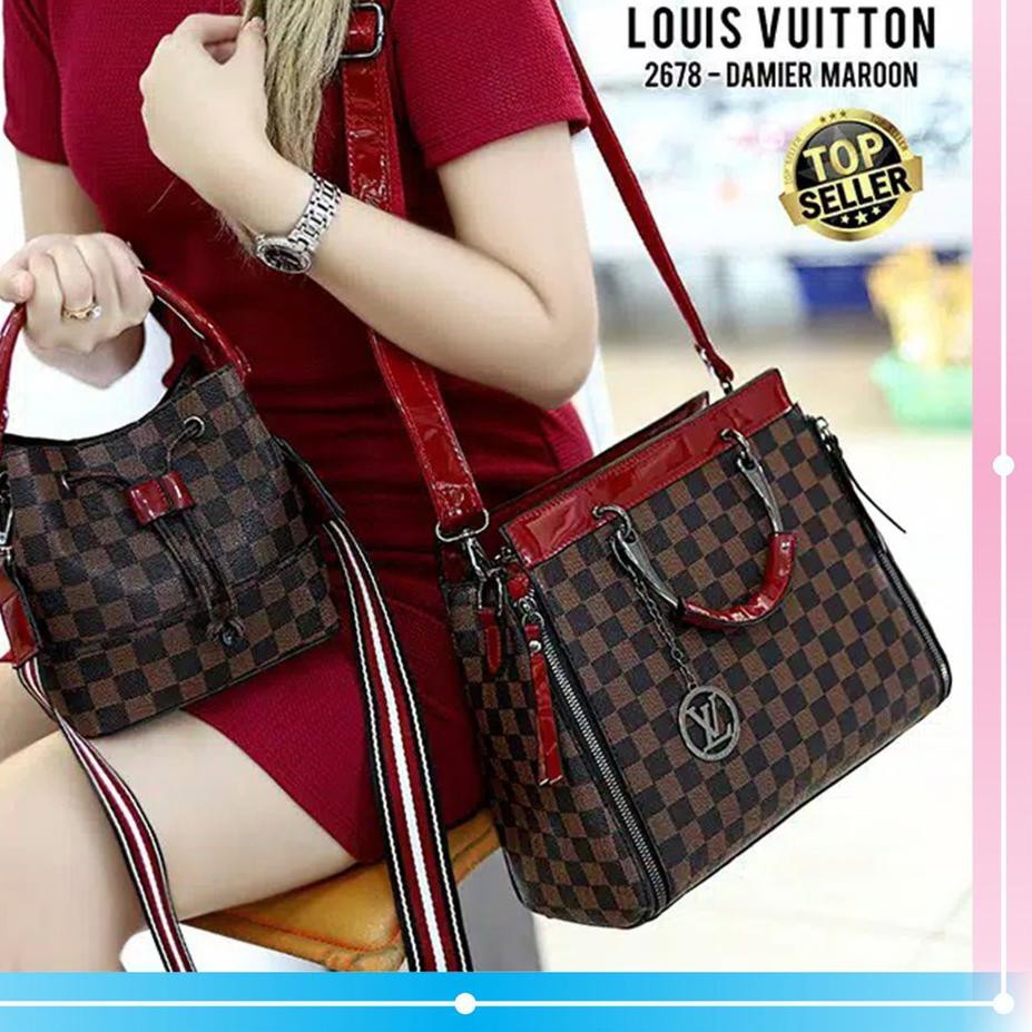 Koleksi Terbaru Tas Selempang Louis Vuitton 2678 Set Handbag Import Batam Tas Branded Tas Mura Shopee Indonesia