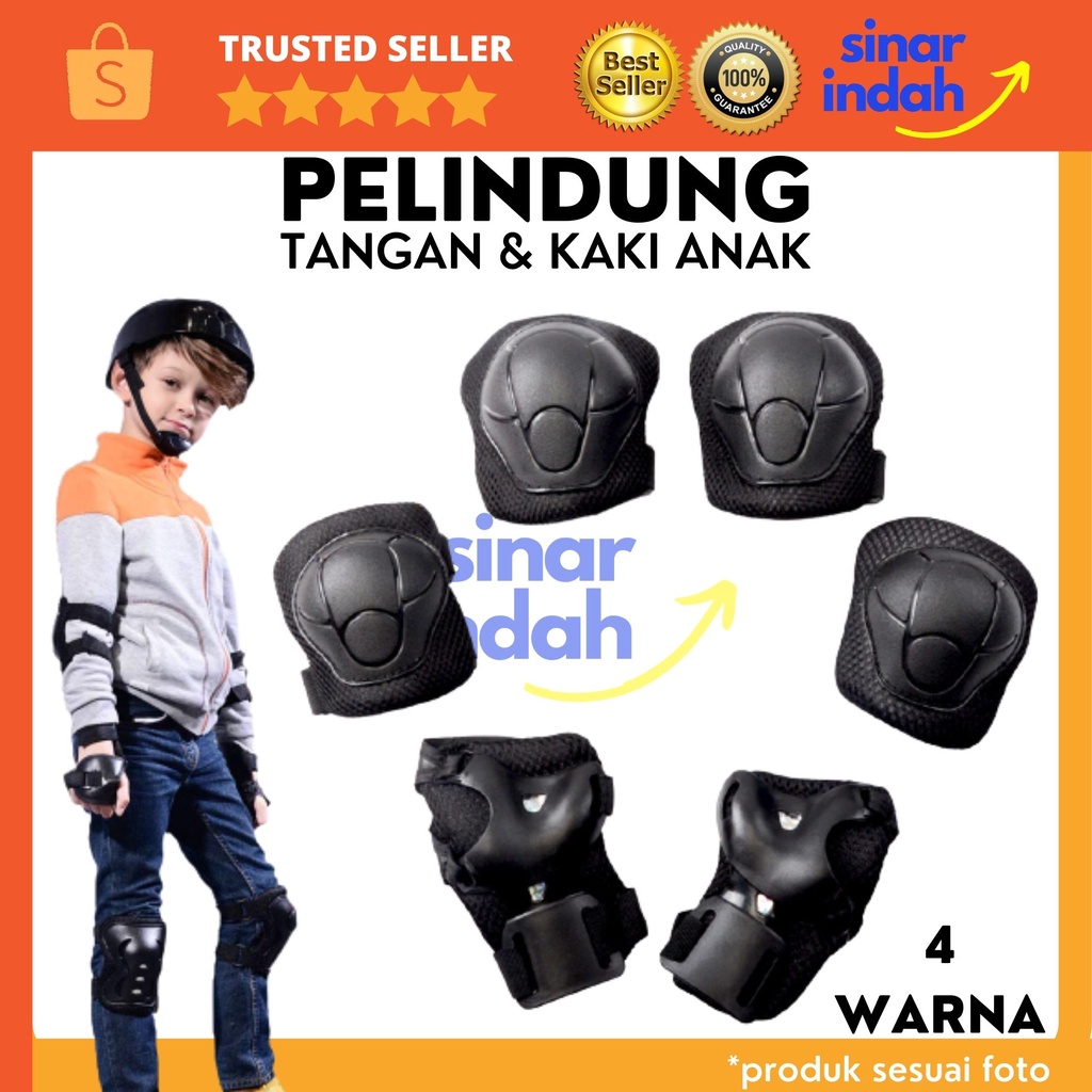 Dekker Anak Decker Deker Sepeda Skate Skuter Pelindung Tangan Kaki MEDAN