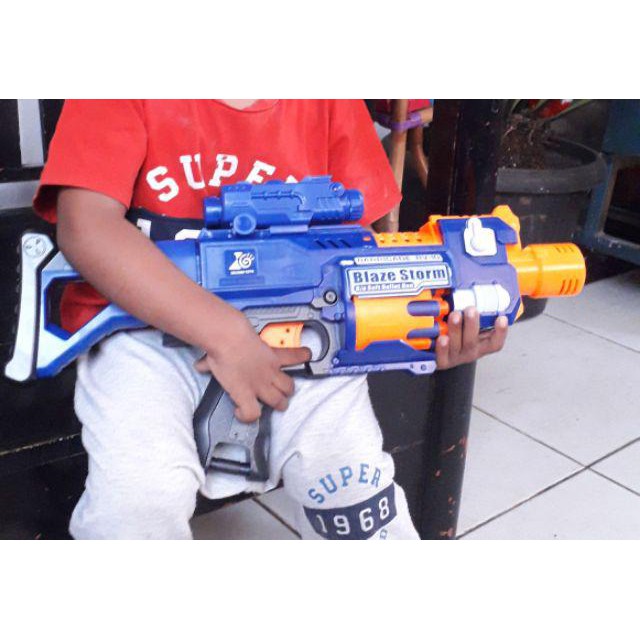 PISTOL MAINAN TEMBAK BLAZE STORM GUN 7055  REPLIKA NERF ORIGINAL