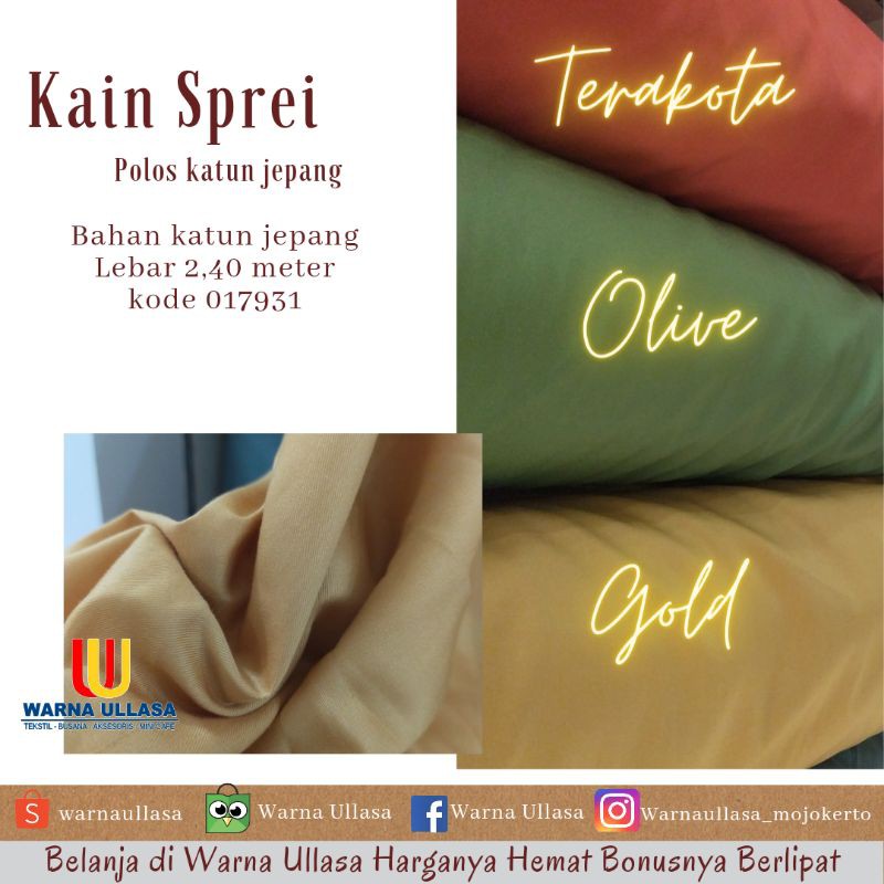 Kain Sprei Polos Katun Jepang