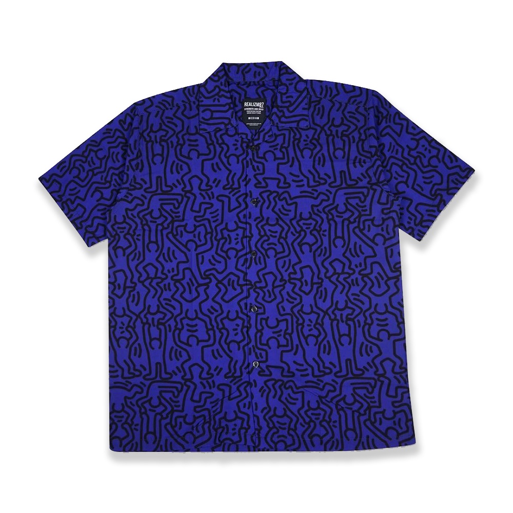 Realizm87 Kemeja KEITH HARING BLUE SAS Shirt
