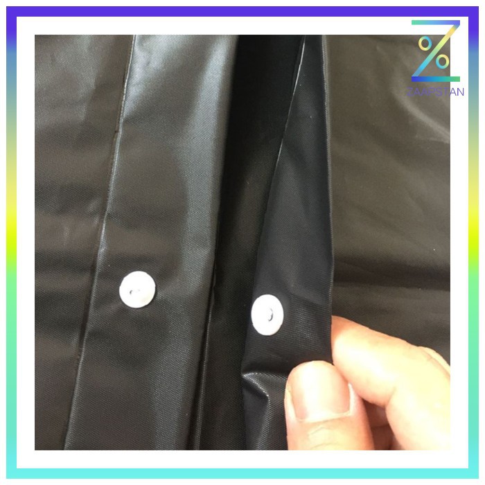 Jas Hujan Portable Raincoat Poncho with Hood - 369 - Black