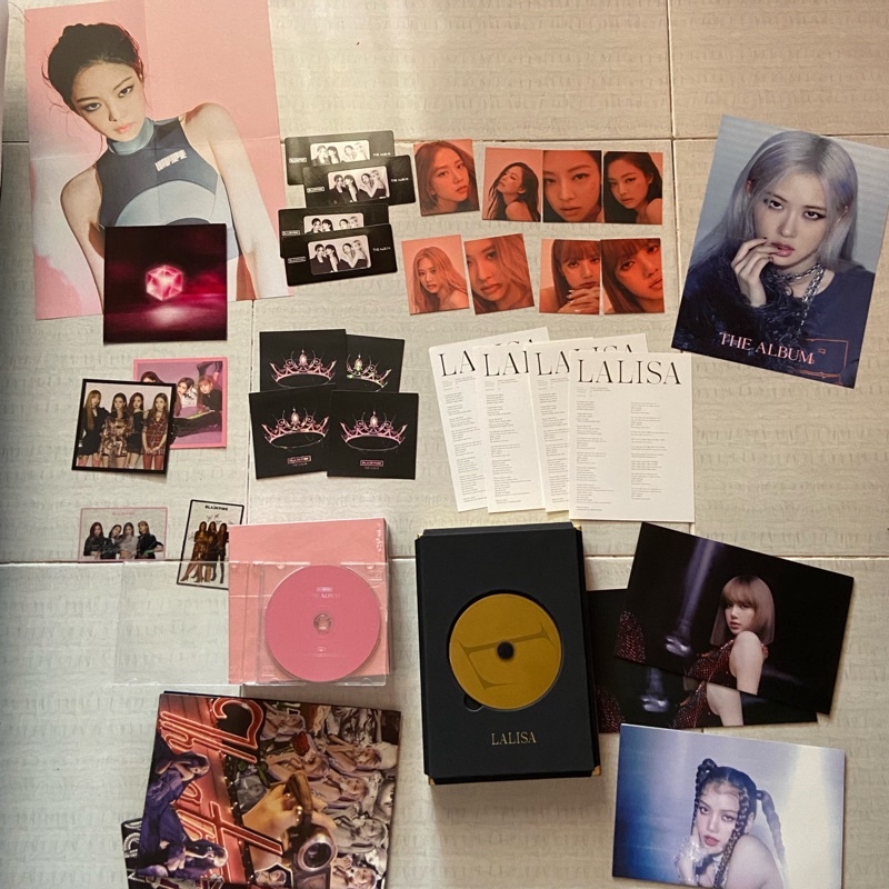 SHARING THE ALBUM, LALISA, SQUARE UP, ROSE -R-. POSTER, LYRICS, STICKER, CD, PC// THE ALBUM, LALISA,