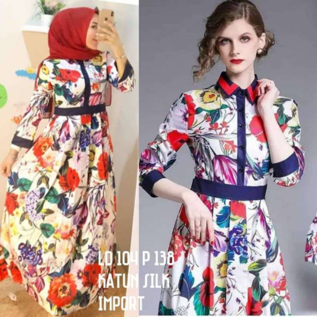 Dress katun silk import (AY)