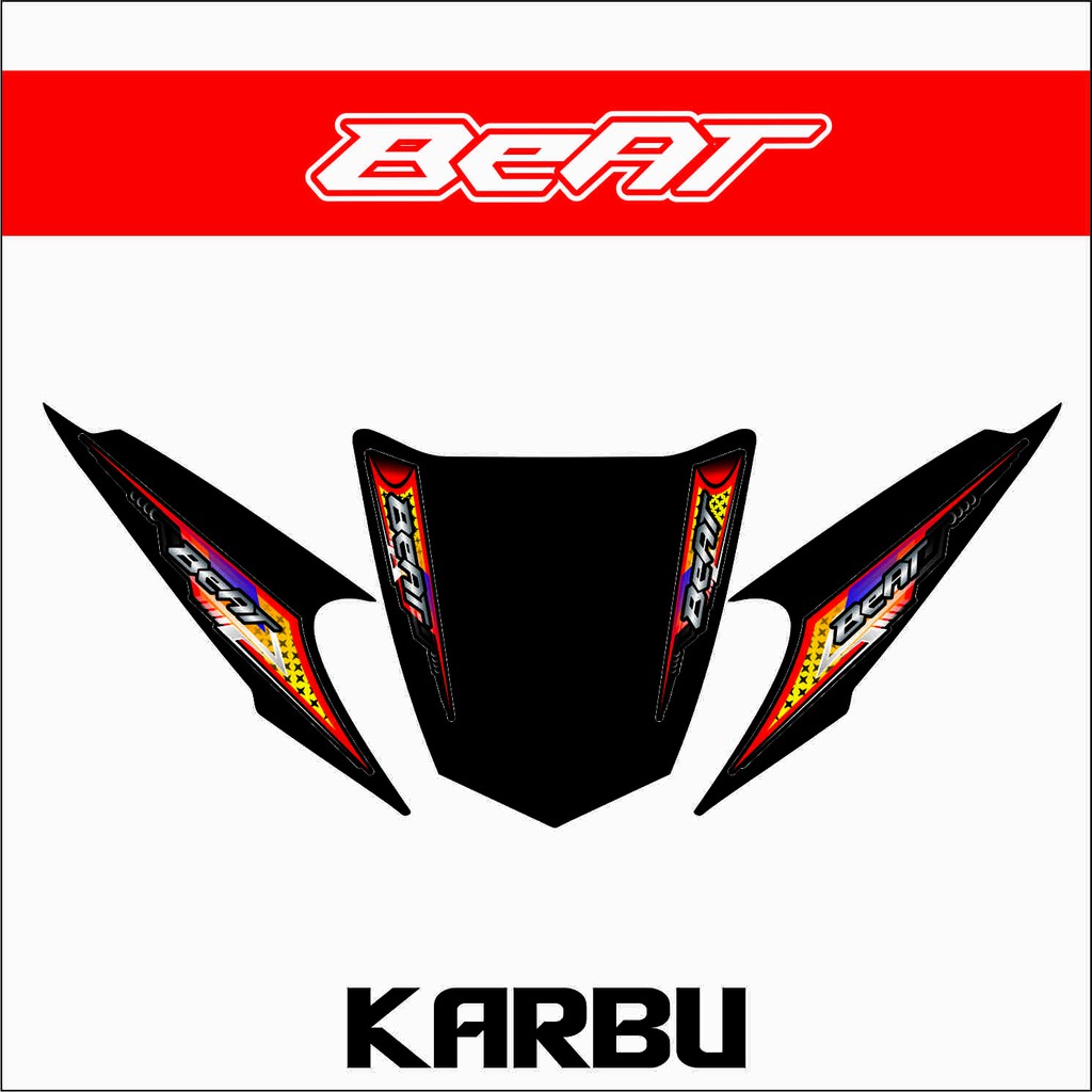 STRIPING VARIASI BEAT KARBU 2008 - 2012 VARIASI STICKER BEAT KARBU SIMPLE GRAFIS