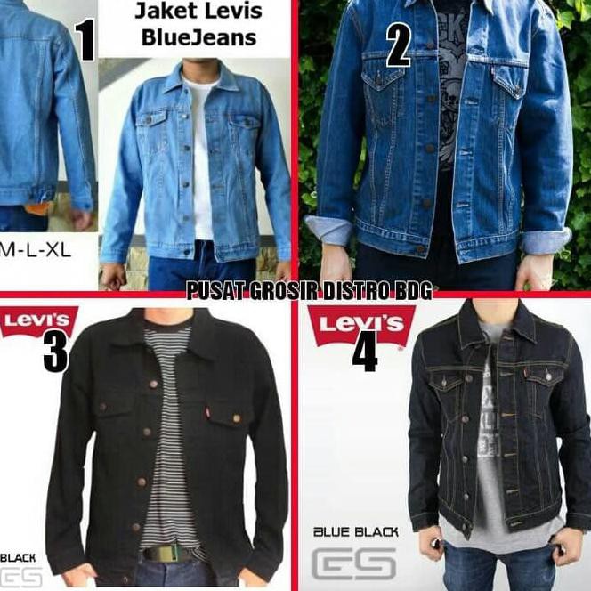 N8H5 Jaket Levis Jeans Jins Big Size Besar Pria Gemuk Ukuran Xxl Xxxl 4Xl - Hitam, Xxl Td7D