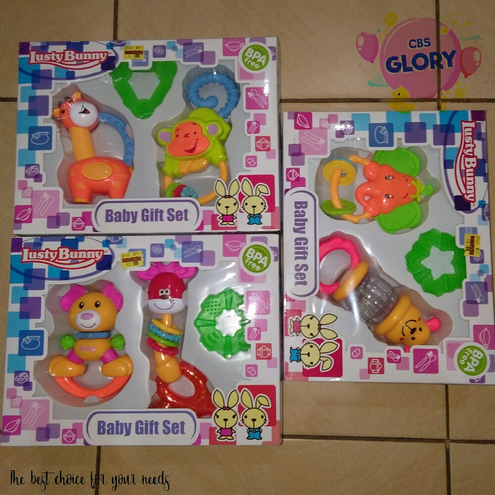 Gift Set Hadiah Bayi Kado Muyi Feeding Set Lusty Bunny Tempat Makan Mainan Set Kado Hampers Muyi