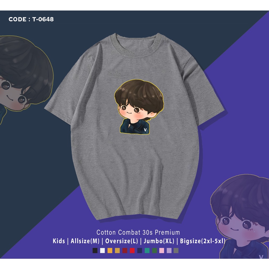 T-SHIRT / KAOS KPOP KARAKTER JUNGKOOK / RM / JHOPE / V / JIN / JIMIN / SUGA