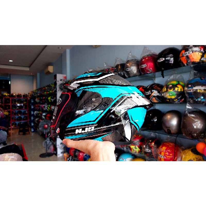 HELM NJS KAIROZ ZENITH 2 VISOR-Black blue