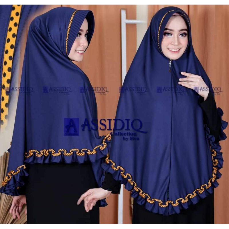 (COD)Hijab Instan Aip Rampel List Polka