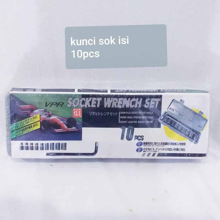 Kunci Sok Set 10 pcs VIPER 8 - 21 mm Box Plastik **