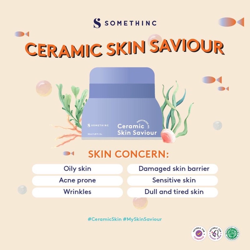 (BISA COD) [Buy 1 Get gift] SOMETHINC CERAMIC SKIN SAVIOUR MOISTURIZER GEL