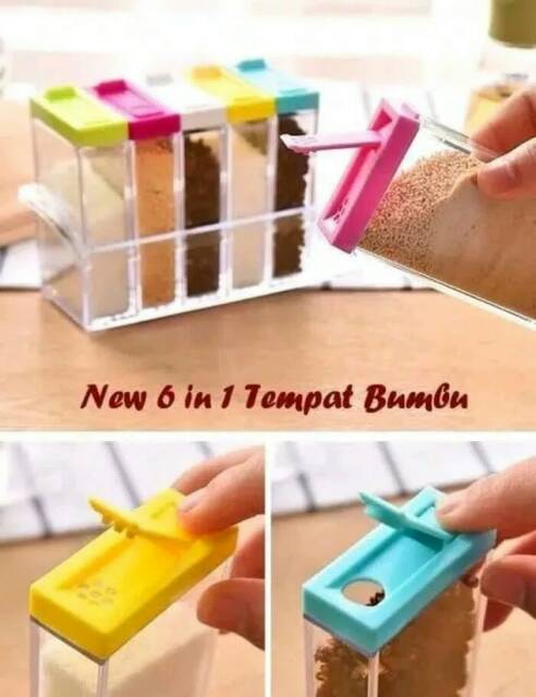 Tempat bumbu 6 in 1 /seasoning set rak tempat bumbu