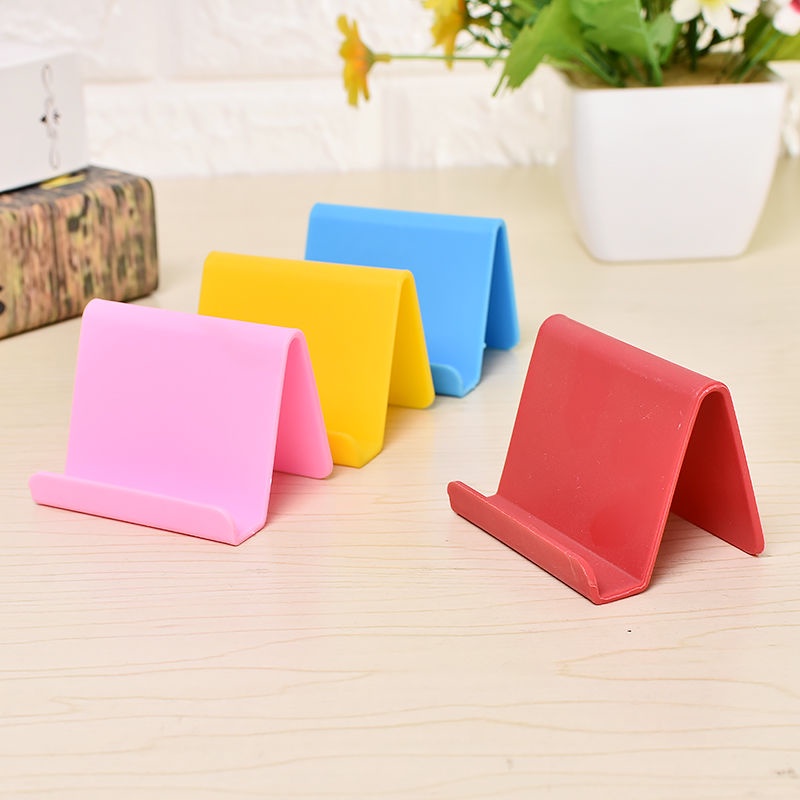 Stand Holder Hp Mini Portable Bahan Plastik Warna Polos