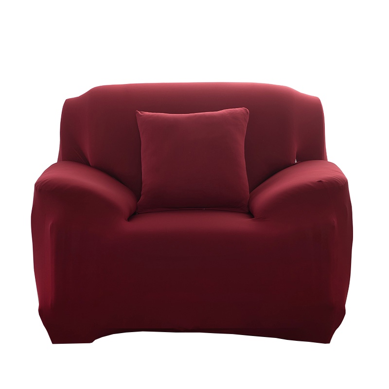 Maroon Cover Sofa Sarung Sofa 1/2/3/4 Seater Sofa Cover Elastic Sarung bantal sofa Cushion Protector Covers