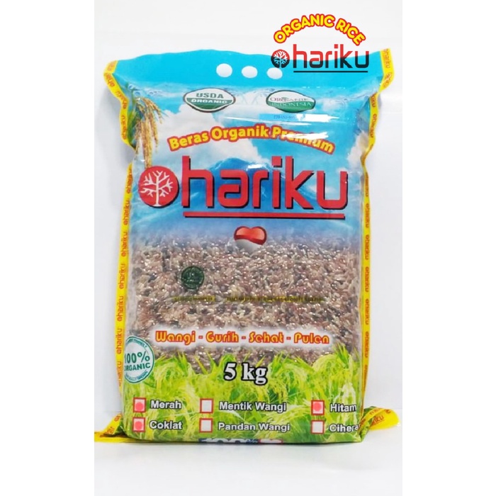 

gr20111r Beras Mix (Merah-Coklat-Hitam) Organik Hariku 5 Kg Sv012Ss