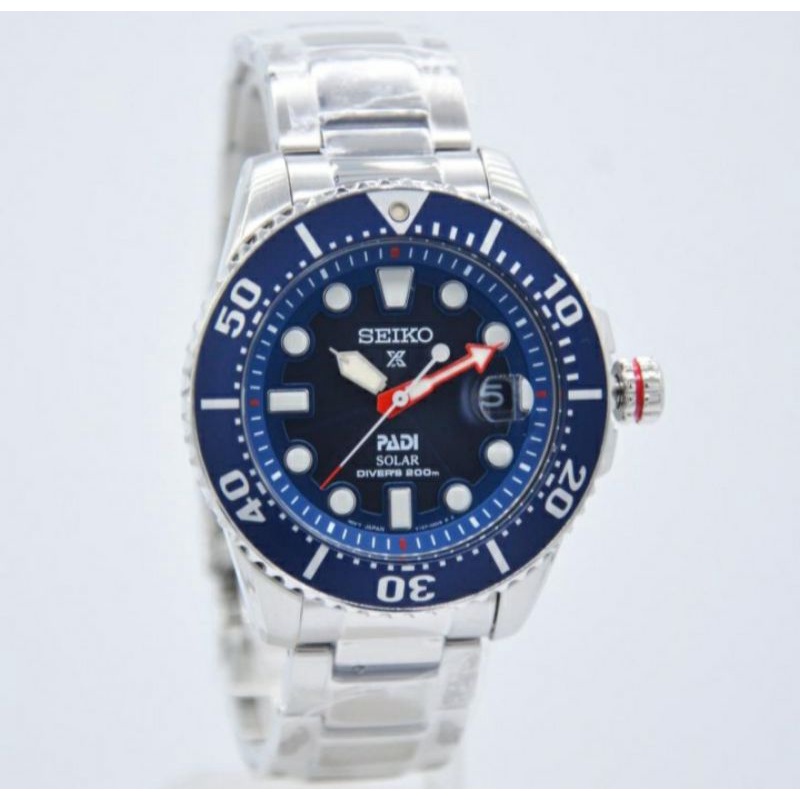 Jam Tangan Pria Seiko Prospex Padi SNE549P1 Solar Divers Blue Dial Stainless Steel