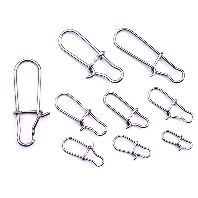 100pcs Fishing Connector Pin Klip Kekuatan Tinggi Lure Pin Hook Lock