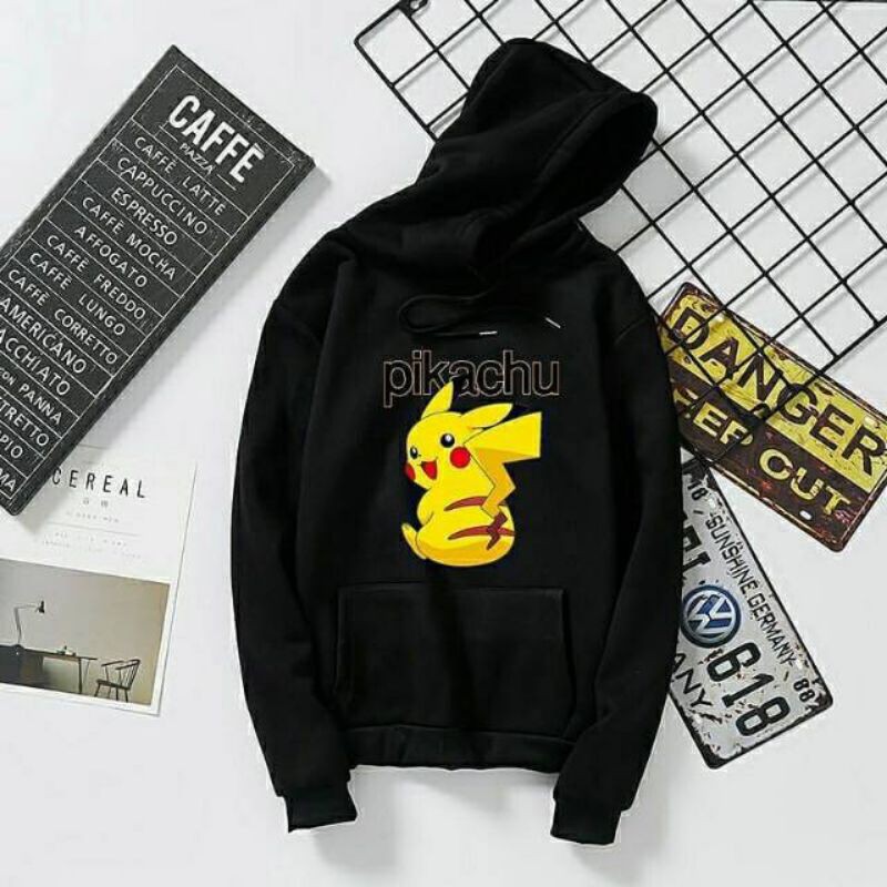 PIKACHU SWEATER HOODIE WANITA PRIA TERMURAH TERLARIS'