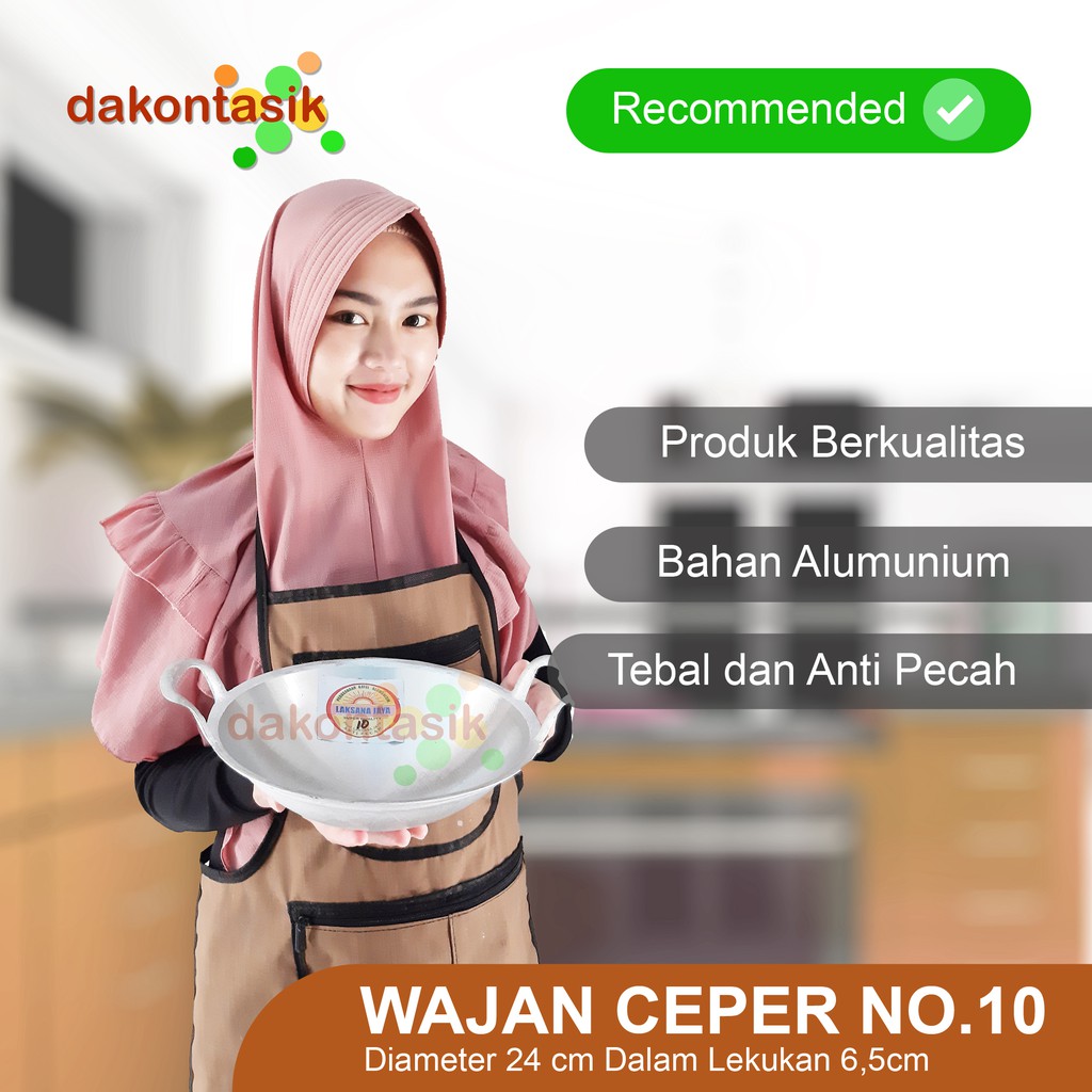 [PROMO] Wajan Alumunium Kuali katel Penggorengan Ceper No 10 Anti Pecah