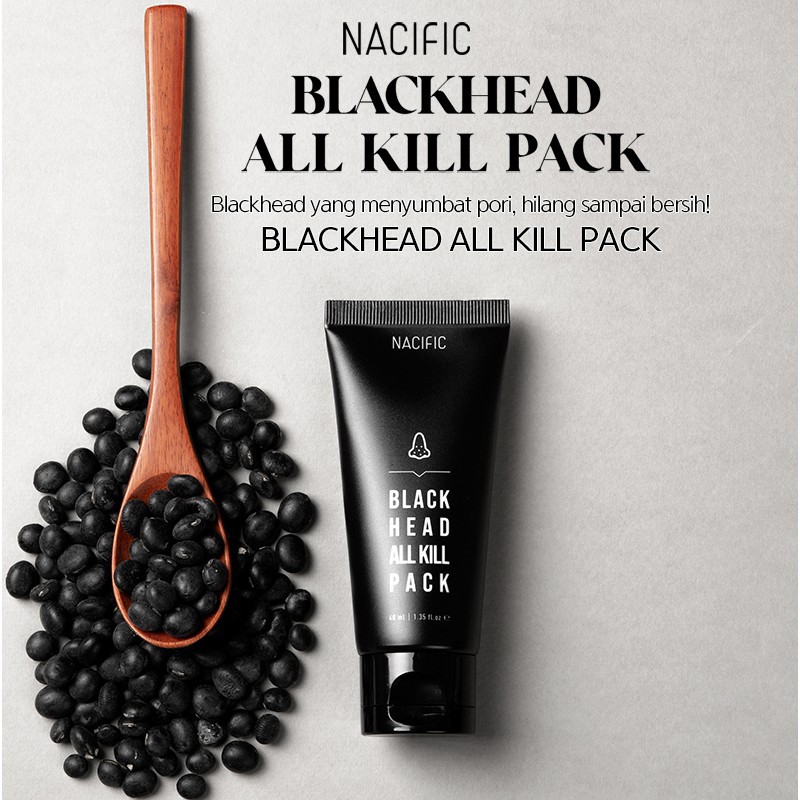 Nacific Blackhead All Kill Pack 40ml Full Size Free Kill Brush BPOM