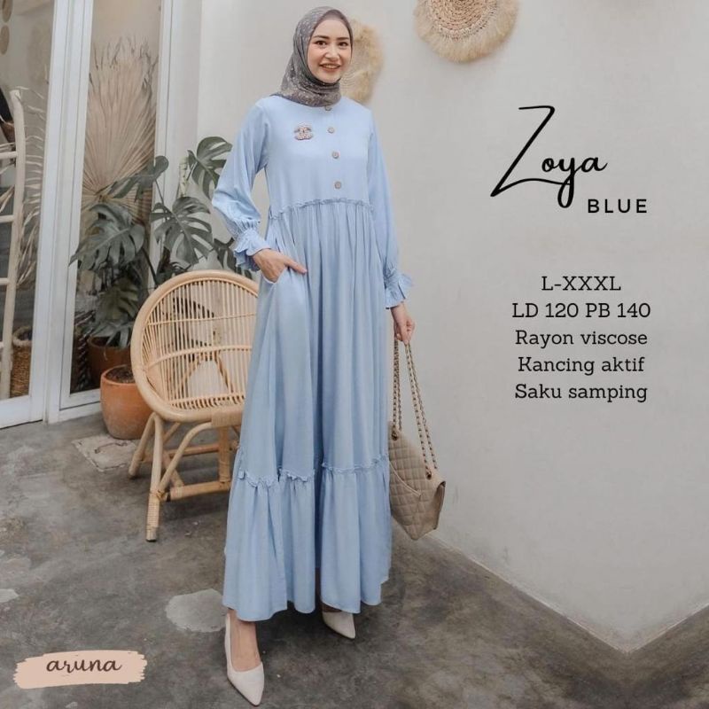 ZOYA MAXY DRESS ORI ARUNA RAYON