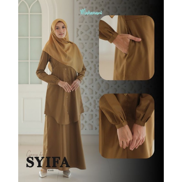 Seragam Dinas Pemda Wanita Baju Dinas Pemda Gamis Khaki Syifa Dress By Maharani Seragam Pns Khaki Wa