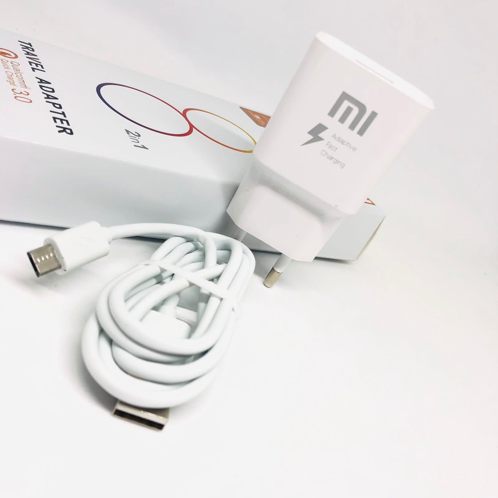 [MINIGO] Charger Xiaomi 2in1 M-08ES Micro Dan Type C Travel Adapter Xiaomi 3.0 Qualcom quick charging casan isi daya cepat bisa buat semua HP