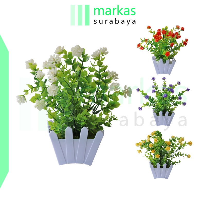 MARKAS PT54 Pot Tanaman Hias Bunga Dekorasi Rumah Kamar Artificial Plants