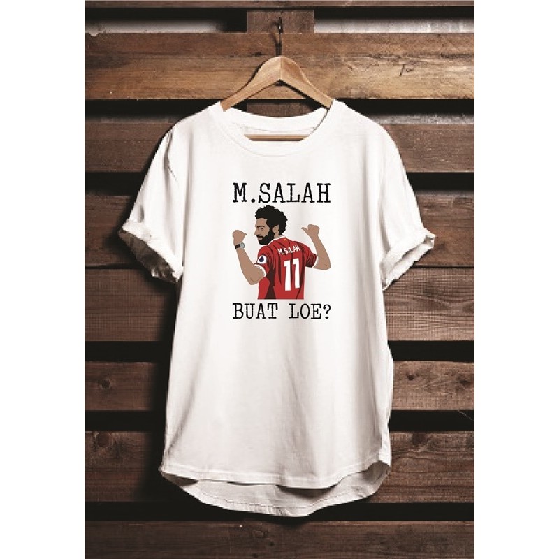 Kaos Tshirt Baju Combed 30S Liverpool M.SALAH BUAT LOE? Murah