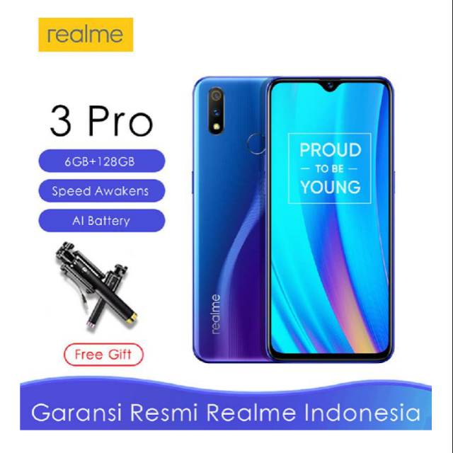Realme 3 Pro 6GB+128GB - 4045 mAh - Android 9.0 - Blue