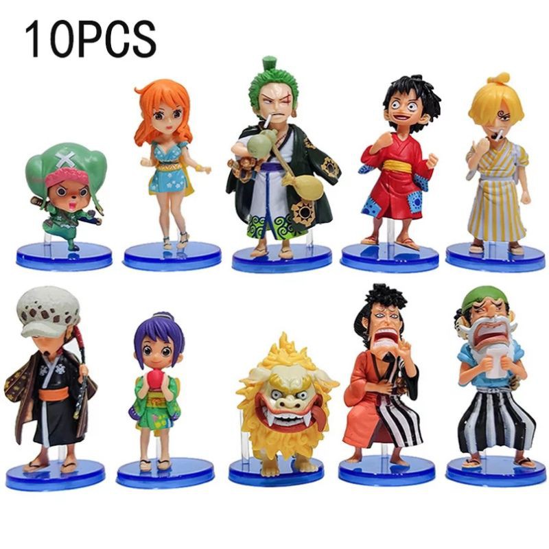 Action Figure One Piece WCF Ark Wano kuni Luffy Zoro Sanji Law Kinemon Tama Nami Usop Chopper