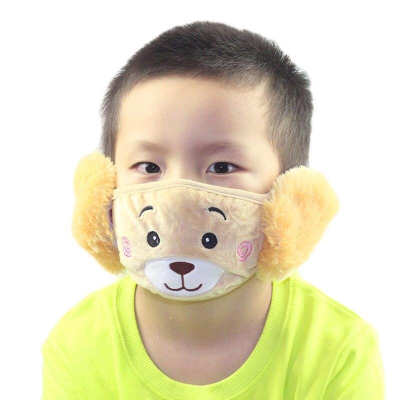 Masker mulut Penutup kuping anak Karakter Masker anak Boneka anti debu M734