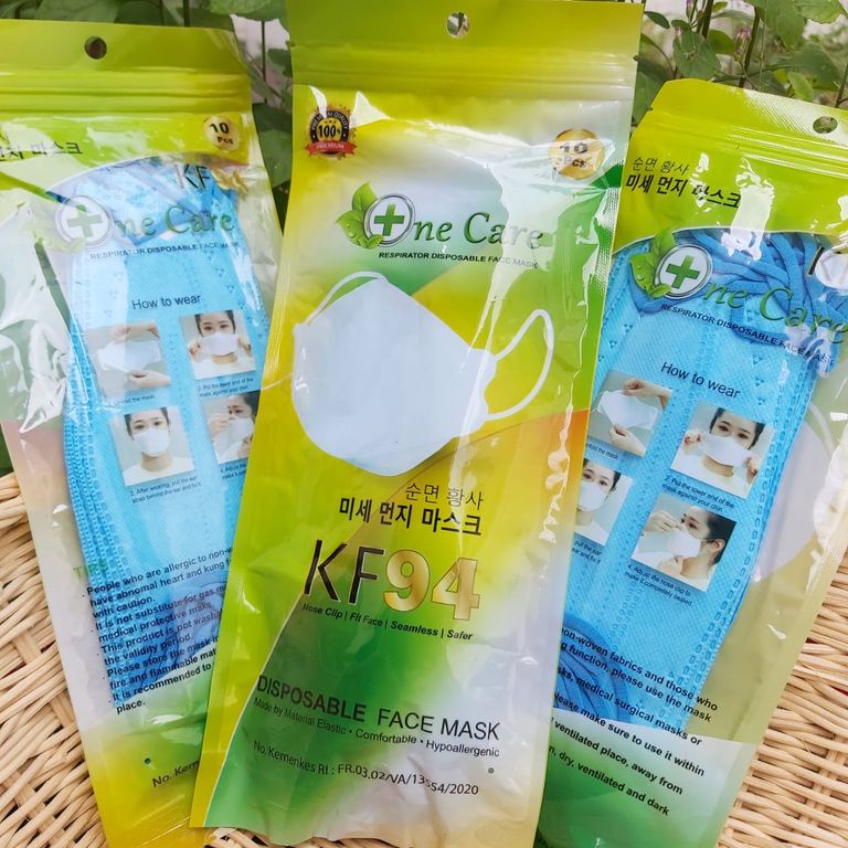 One Care KF94 Embos MASKER EVO (Biru) isi 10 TERMURAH MASKER KF94 TERMURAH ecfb