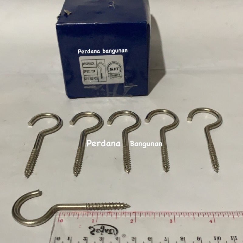 SEKRUP TANDA TANYA 12 INCH / HOOK BUKA / SCREW HOOK