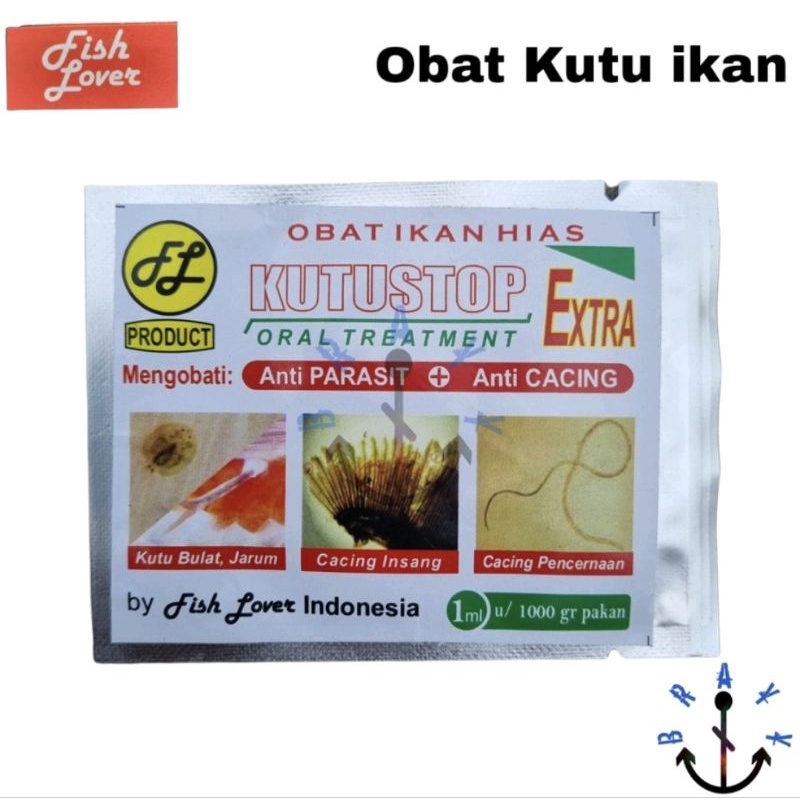 Obat Ikan Hias Kutustop Kutublas Extra Anti parasit